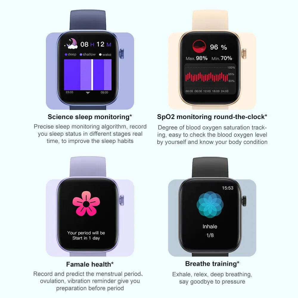 COLMI P71 Voice Calling Smartwatch Health Monitoring IP68 Waterproof Smart Notifications Voice Assistant Smart Watch unisex