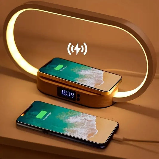 10W Wireless Charger & Clock Night Light